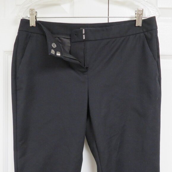 Vince Camuto Stretch Cotton Ankle Pants Size 4 Black Solid - Picture 3 of 5